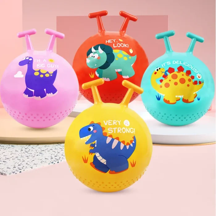 T-Handle Dinosaur Claw Exercise Inflatable Ball for Children - Image 2